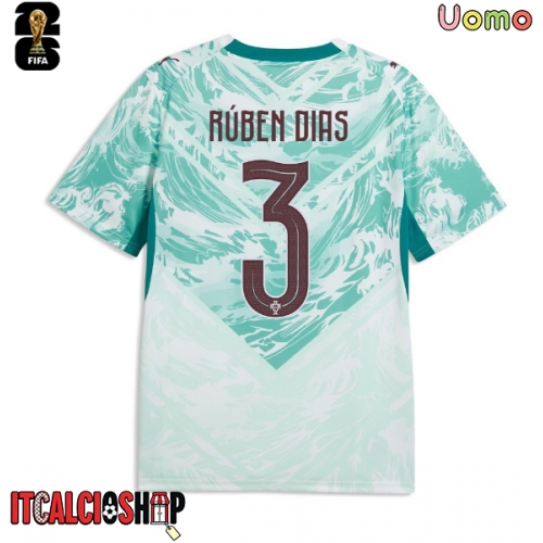Portogallo Ruben Dias #3 Seconda Maglia Mondiali 2026 Manica Corta
